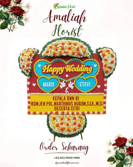 Papan Bunga Pernikahan Sruwi